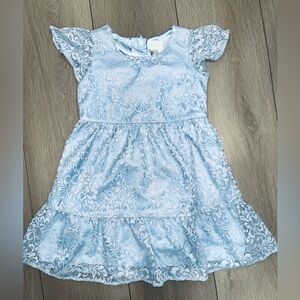 The Children’s Place Blue Silver Flower Lace Dress